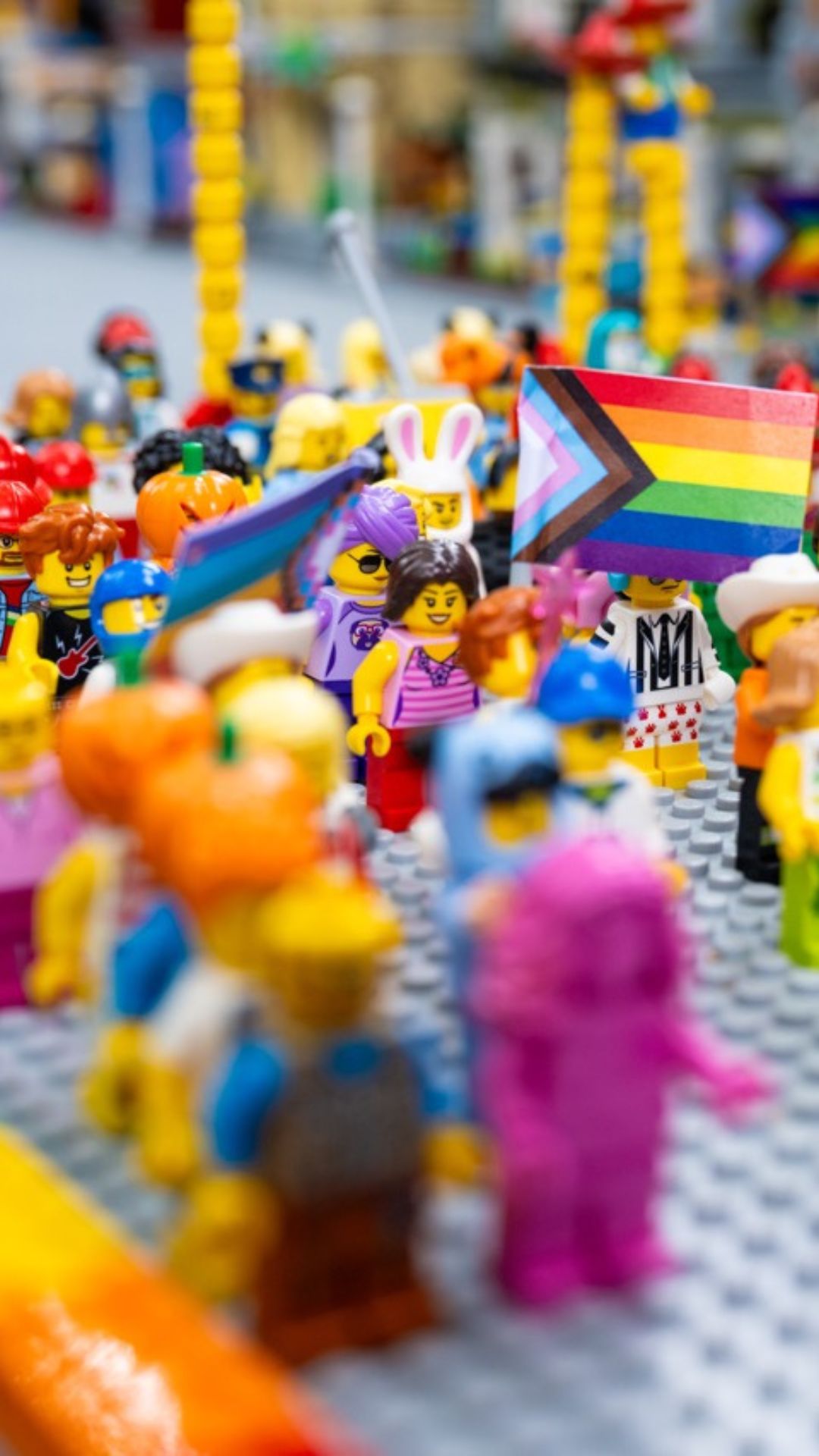 LEGO characters celebrating PRIDE